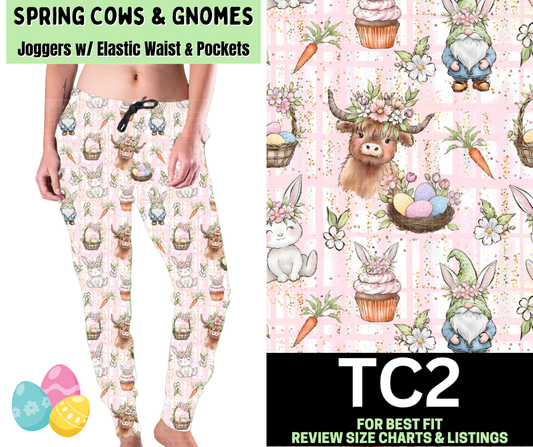 Spring Cows & Gnomes Joggers