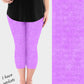 RTS - Spring Violet Capri Leggings with Pockets