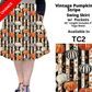 Vintage Pumpkin Stripe Swing Skirt