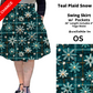 Teal Plaid Snow Swing Skirt