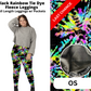 Black Rainbow Tie Dye Fleece Leggings