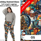 Holiday Stained Glass Full Length Leggings w/ Pockets