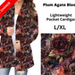 Plum Agate Bloom Pocket Cardigan