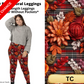 3D Plaid Floral Full Length Leggings w/ Pockets