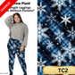 Blue Snow Plaid Full Length Leggings w/ Pockets