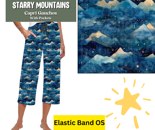 Starry Mountains Capri Gauchos