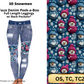 3D Snowmen Faux Denim Full Length Peekaboo Leggings