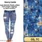 Starry Castle Faux Denim Full Length Peekaboo Leggings