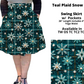 Teal Plaid Snow Swing Skirt