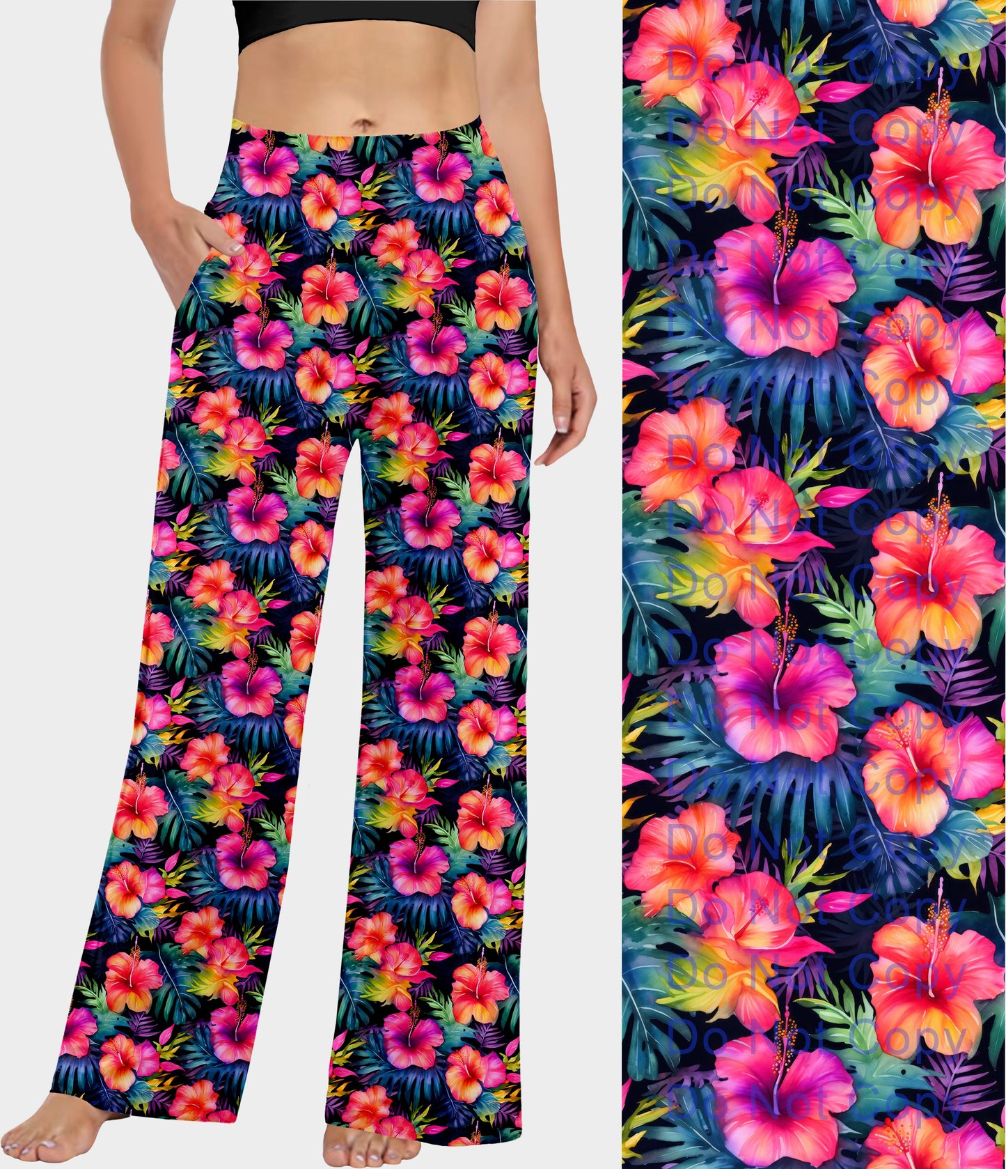RTS - Tropical Hibiscus Lounge Pants