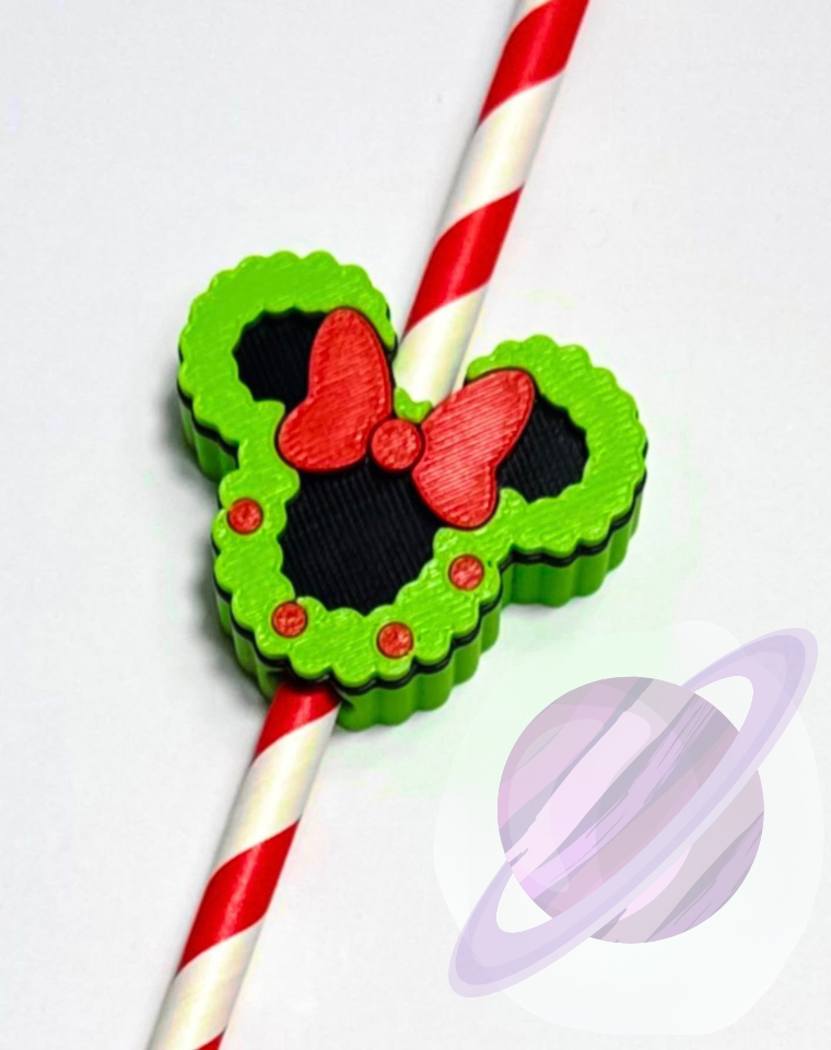 HOLIDAY SKELETON- 3D PRINTED STRAW CHARM
