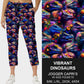 RTS - Vibrant Dinosaurs Capri Joggers