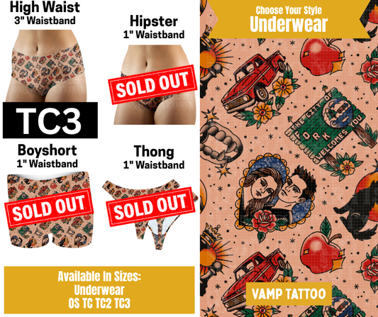 Vamp Tattoo High Waist Underwear