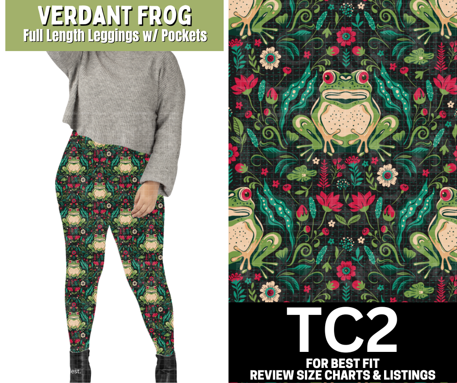 Verdant Frog Full Length Leggings w/ Pockets