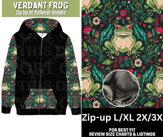 Verdant Frog Zip-Up Hoodie