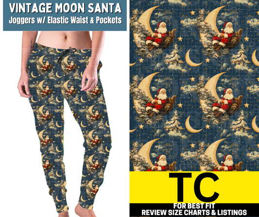 Vintage Moon Santa Fleece Joggers