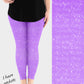 RTS - Violet Sparkle Leggings w/ Pockets