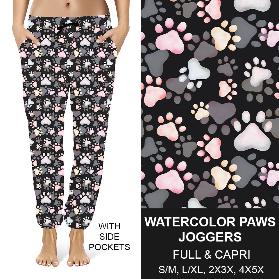 RTS - Watercolor Paws Joggers