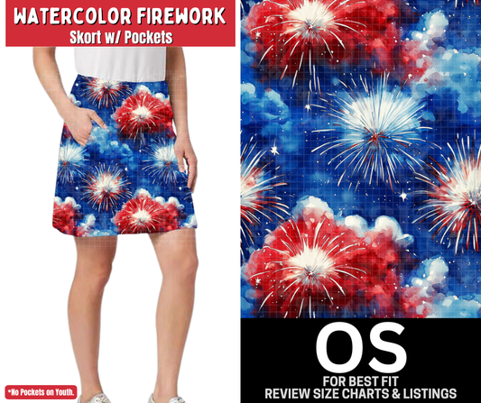 Watercolor Firework Skort