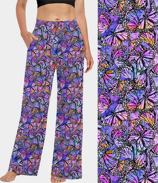 RTS - Watercolor Butterfly Lounge Pants