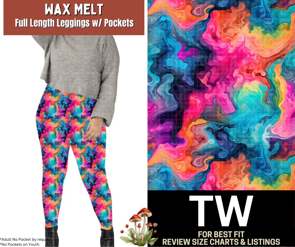 Wax Melt Full Length Leggings w/ Pockets