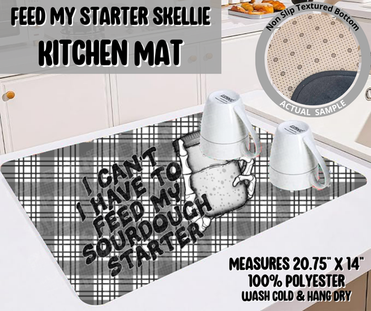 Feed My Starter Skellie Kitchen Mat