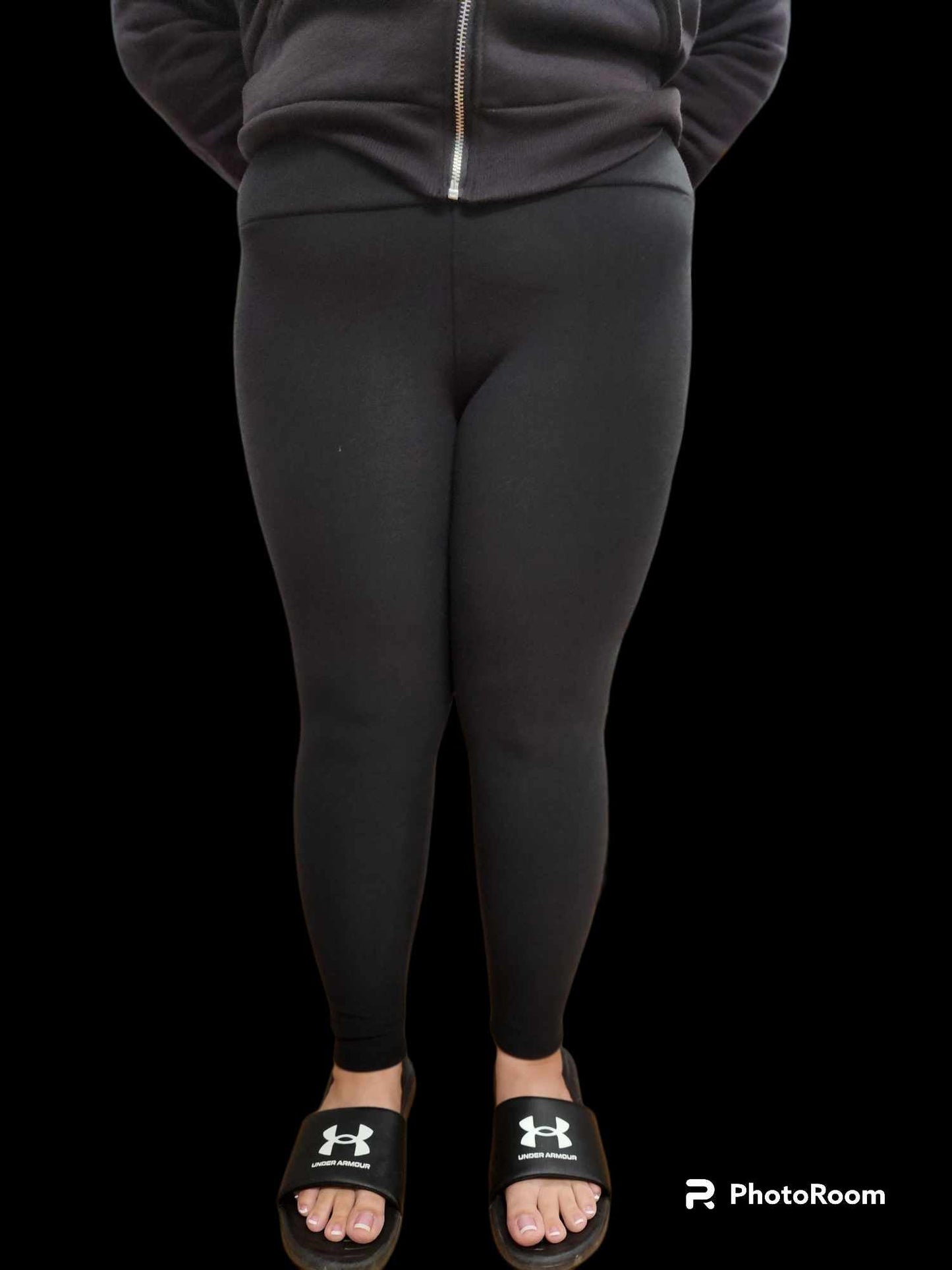 SOLID BROWN - BUTTER FLEECE LINED LEGGINGS