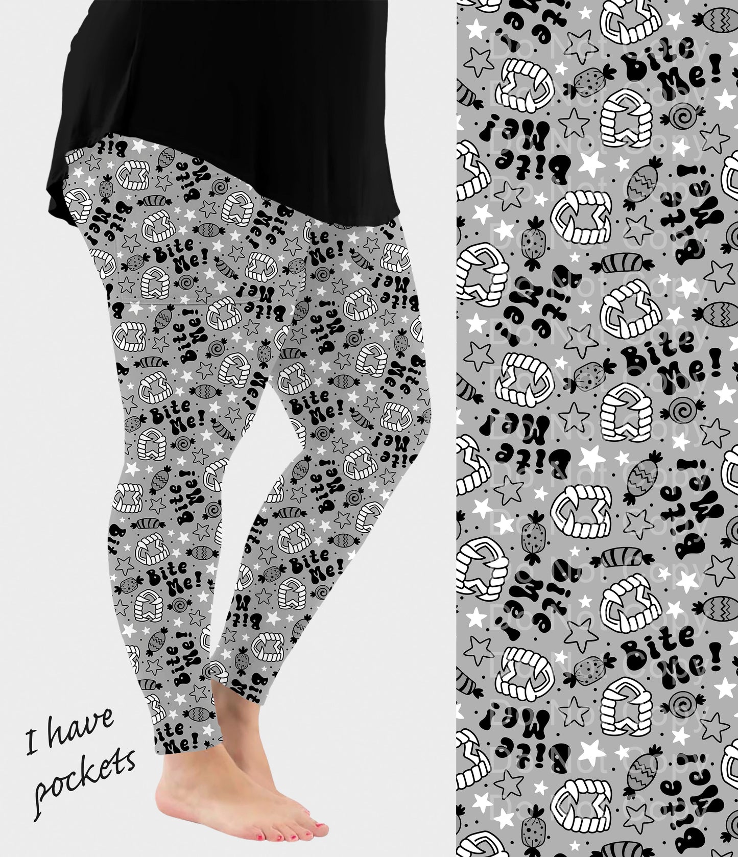 RTS - Bite Me Leggings w/ Pockets