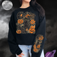 BLACK CAT-CREWNECK SWEATSHIRT W/ SLEEVE PRINT