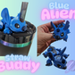 BLUE ALIEN-3D PRINTED STRAW BUDDY