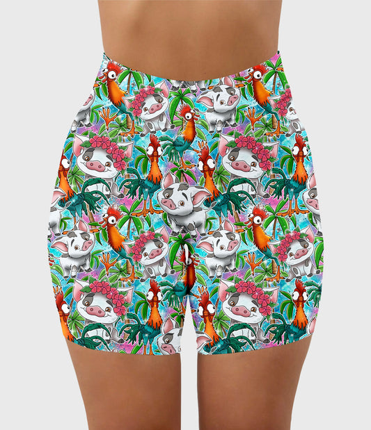 RTS - Chicken and Pig Biker Shorts