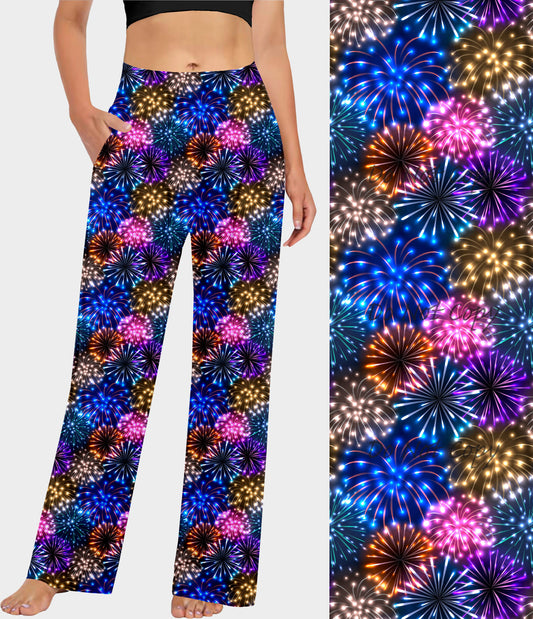 RTS - Colorful Fireworks Lounge Pants