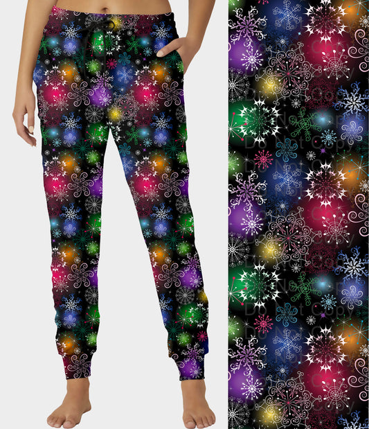RTS - Colorful Snowflakes Jogger Pants