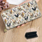 RTS - Cottage Chickens Zip Around Wallet w/ Wrist Strap