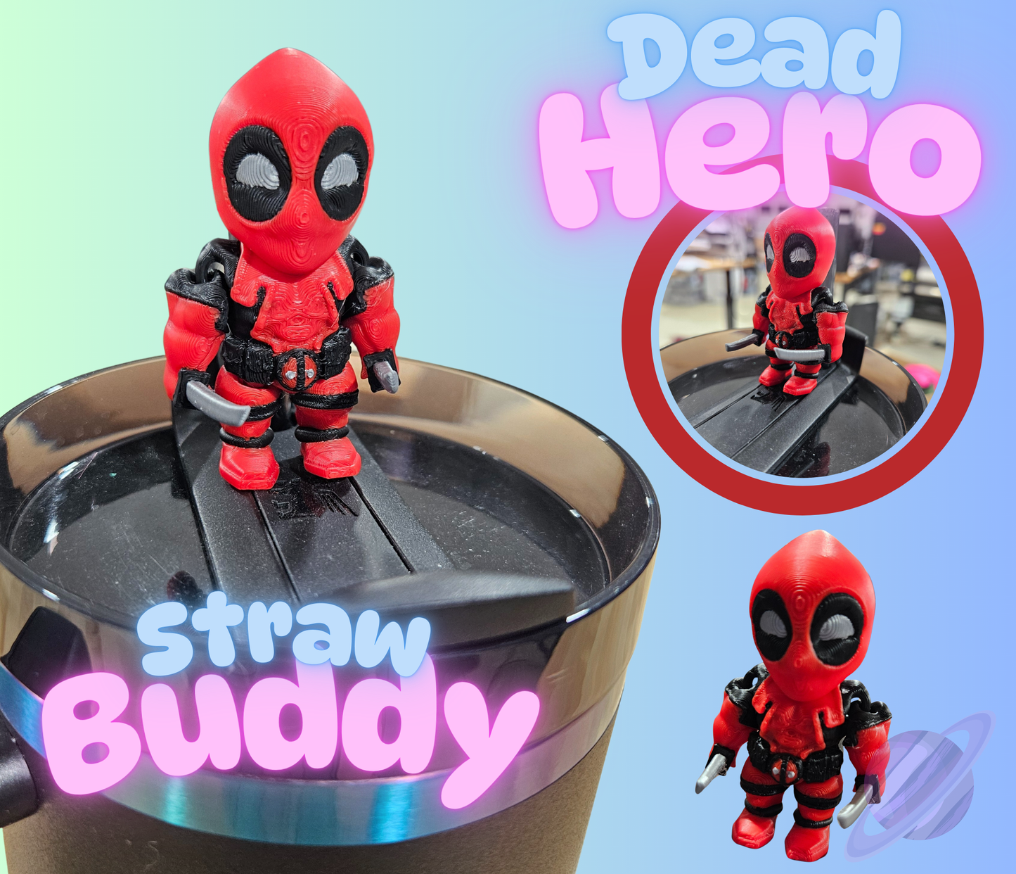 DEAD HERO-3D PRINTED STRAW BUDDY
