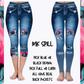 INK SPILL - DENIM RUN W/ BACK POCKETS - LEGGINGS/CAPRI