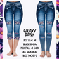 GALAXY DAISY - DENIM RUN W/ BACK POCKETS - LEGGINGS/CAPRI