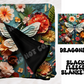 DRAGONFLY- SOFT BLACK FLEECE THROW BLANKET