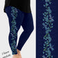 RTS - Dragonfly Vine Side Design Leggings w/ Pockets