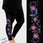 RTS - Floral Butterfly Side Design Leggings with Pockets