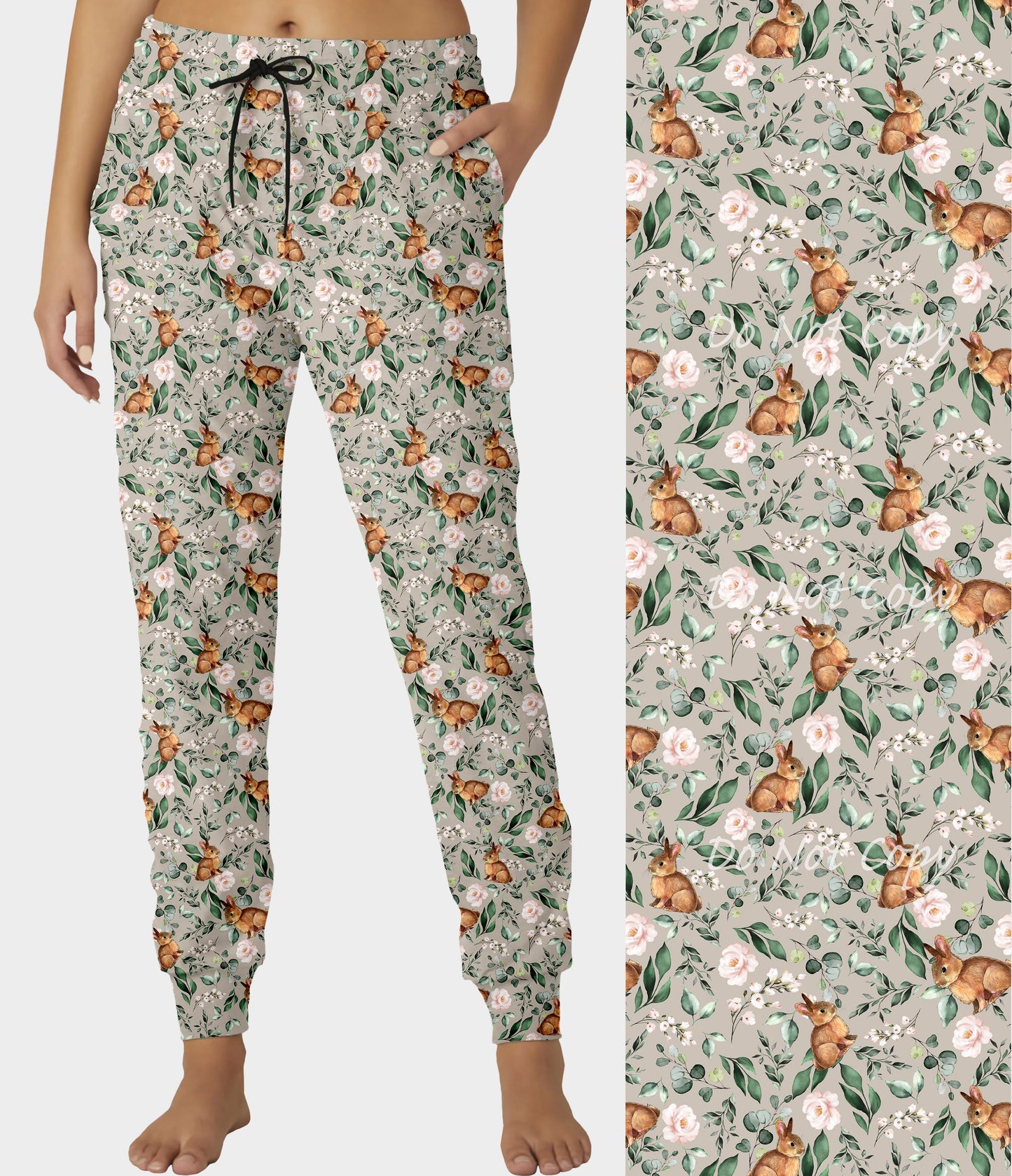 RTS - Floral Bunny Joggers