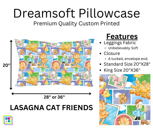 Lasagna Cat Friends Dreamsoft Pillowcase