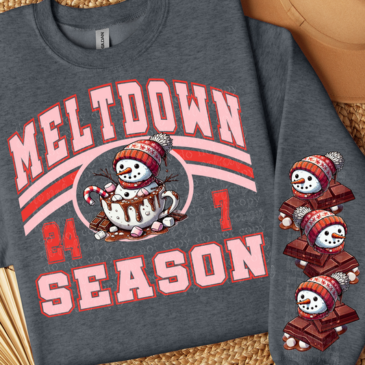 MELT DOWN SEASON SWEATSHIRT W/ SLEEVE PRINT