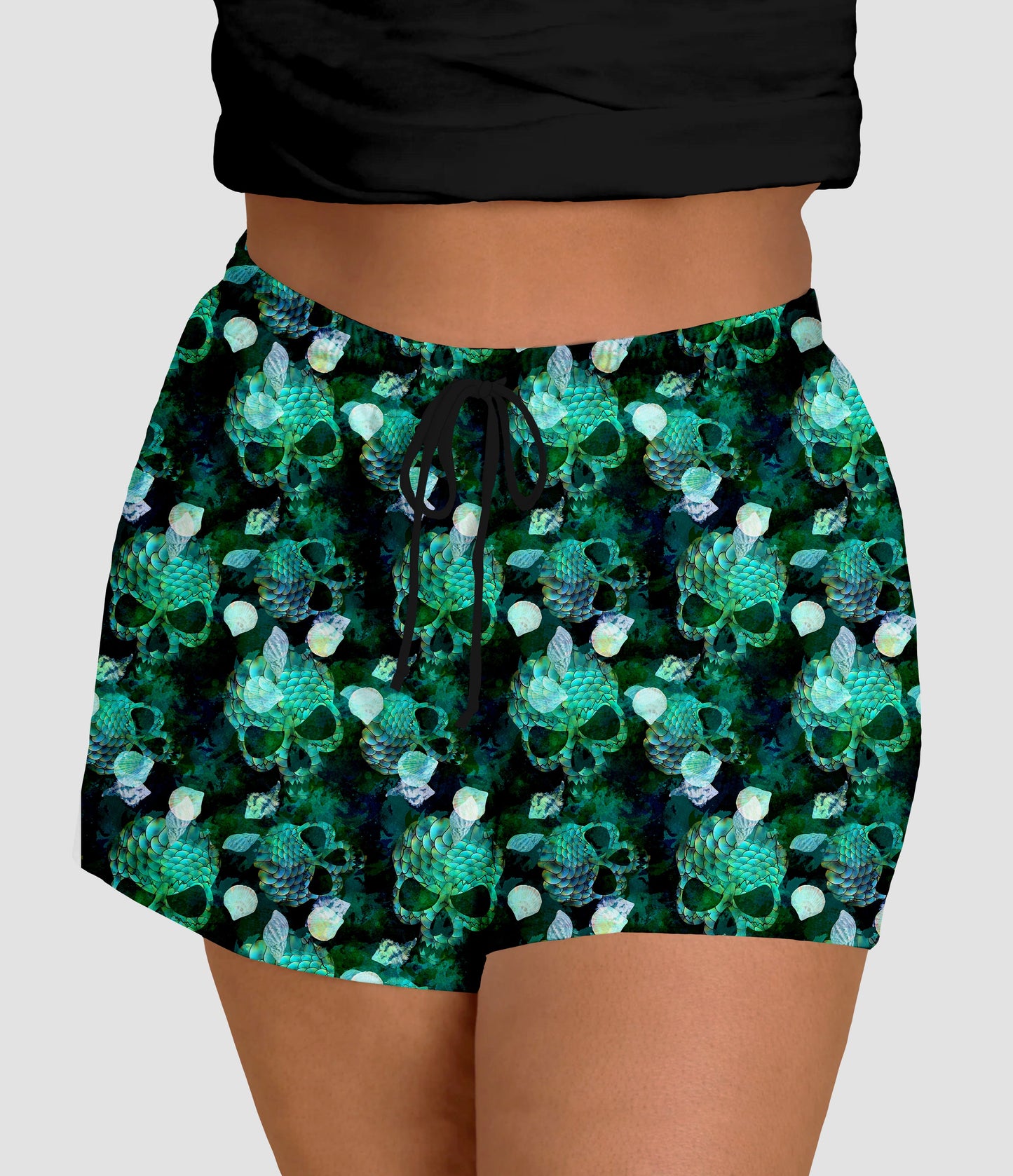 RTS - Mermaid Skulls Jogger Shorts