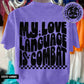 MY LOVE LANGUAGE IS COMBAT DOUBLE SIDED TEE
