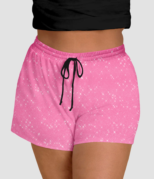 RTS - Pink Sparkle Jogger Shorts