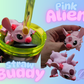 PINK ALIEN-3D PRINTED STRAW BUDDY