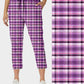 RTS - Pretty in Purple Plaid Capri Joggers