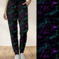 RTS - Purple and Teal Galaxy Jogger Pants with Pockets