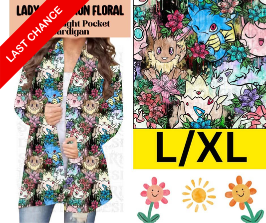 Lady Evolution Floral Pocket Cardigan
